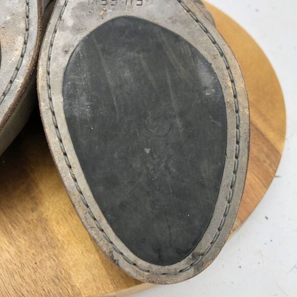 Eileen Fisher Ankle Boot Womens 7M Brown Distressed Wedge Bootie Slouched Zip - Picture 8 of 13